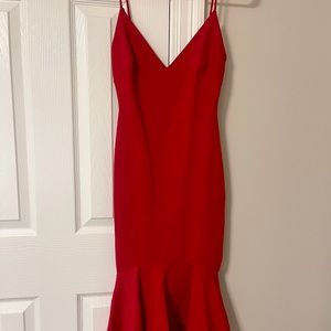 Red High Low dress